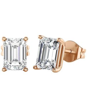 Lab Grown Diamonds 14K Rose 4.00 Ct. Tw. Lab-Grown Diamond Studs - White