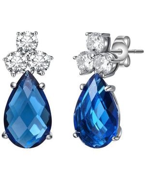Genevive Jewelry Cz Studs - Blue