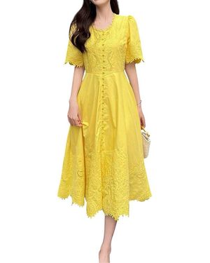 BURRYCO Midi Dress - Yellow