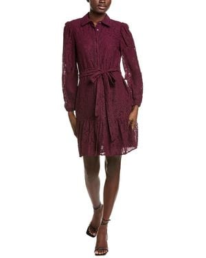 Anne Klein Lace Shirtdress - Red