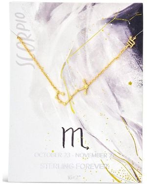 Sterling Forever 14k Plated Scorpio Pendant Necklace - Multicolour