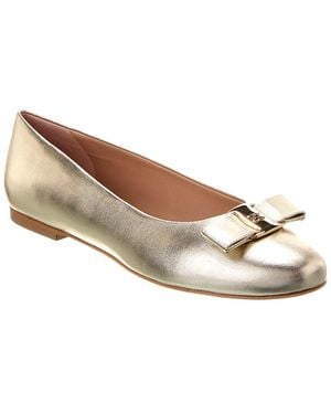 M by Bruno Magli Luce Leather Flat - White