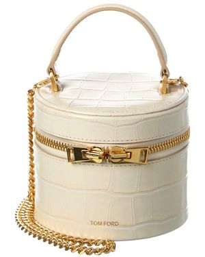 Tom Ford Croc-Embossed Leather Cosmetic Case - Natural