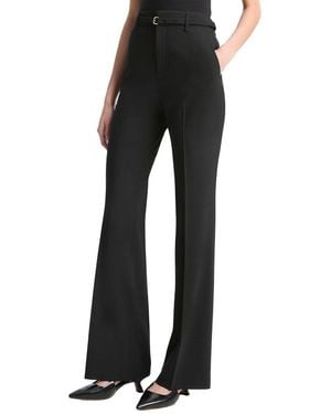 Vince High Waist Slim Flare Belted Pant - Black