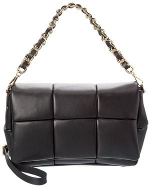 Isabella Rose Orla Leather Pillow Shoulder Bag - Black