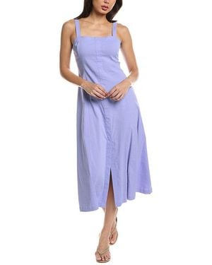 Theory Linen-Blend Dress - Blue