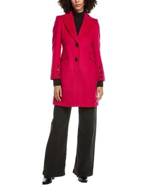 Sam Edelman Walker Wool-Blend Coat - Red
