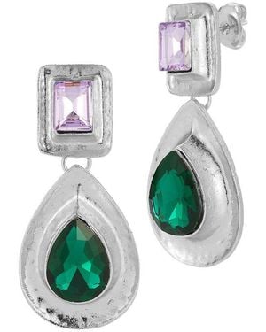 Sphera Milano Plated Cz Earrings - White