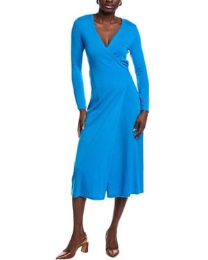 Diane von Furstenberg Wool & Cashmere-Blend Wrap Dress - Blue