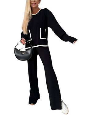 Esea 2Pc Sweater & Pant Set - Black