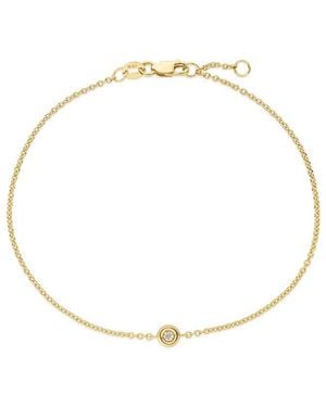Italian Gold 14K 0.02 Ct. Tw. Diamond Solo Bracelet - Metallic