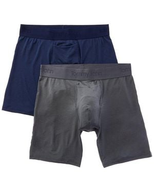 Tommy John 2Pk Second Skin 6 Boxer Brief - Blue