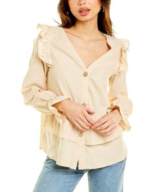 Daisy Lane Ruffle Top - Natural