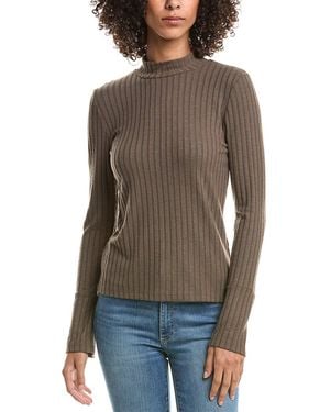 Michael Stars Opal Turtleneck Top - Brown