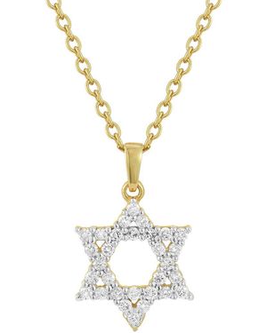 Reiss 14K 0.36 Ct. Tw. Diamond Star Of David Necklace - Metallic