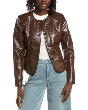 Lamarque Croco Jacket - Brown