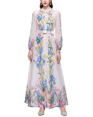 Kaimilan Printed Maxi Dress - White