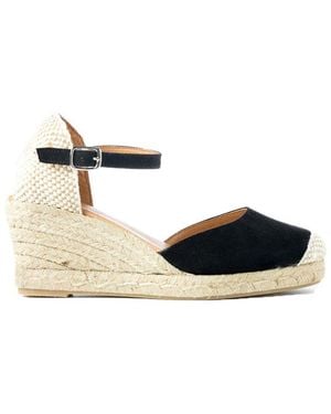 Menina Step Jimena Leather Espadrille - Black