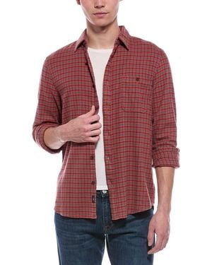 Faherty Super Brushed Flannel Shirt - Red