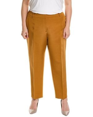 Lafayette 148 New York Plus Clinton Wool & Silk-blend Pant - Brown