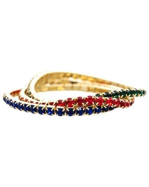 Rivka Friedman 18K Plated Cz Stackable Bracelet - Multicolour