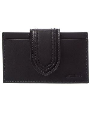 Jacquemus Bambino Leather Card Case - Black