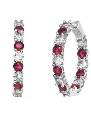 Rachel Glauber Cz Hoops - White