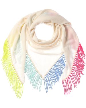 Brodie Cashmere Fringe Cashmere Scarf - White