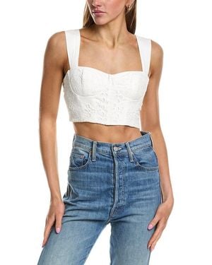 Hemant & Nandita Eyelet Corset Top - Blue