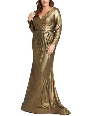 Mac Duggal Plus Chic Metallic Evening Gown