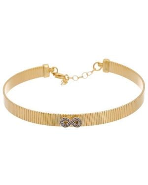 Meshmerise 18K Over 0.05 Ct. Tw. Diamond Bangle Bracelet - Metallic