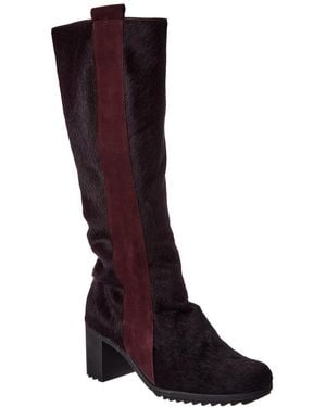 Arche Sheley Haircalf & Suede Boot - Red