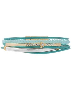 Saachi Crystal Arrow Bracelet - Green