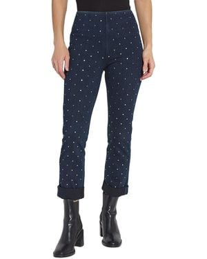 Lyssé Studded Boyfriend Denim - Blue