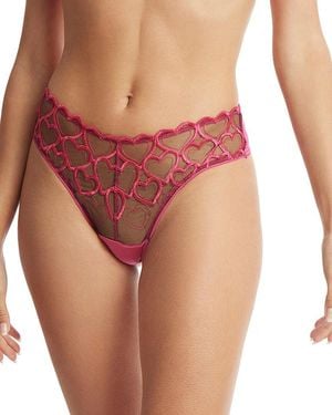 Hanky Panky I Heart You Thong - Red