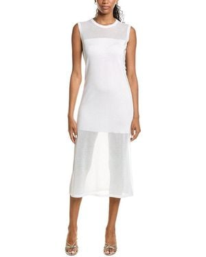 Kenneth Cole Semi Sheer Dress - White