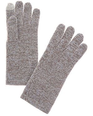 Amicale Cashmere Mouline Cashmere Texting Gloves - Grey