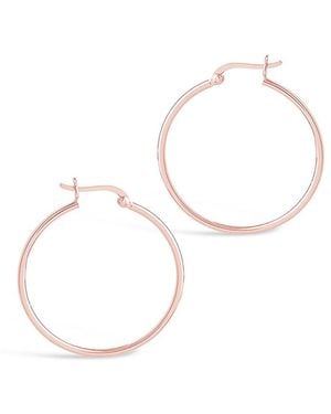 Sterling Forever 14k Rose Gold Vermeil Hoops - Multicolour