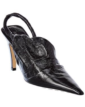 Bottega Veneta The Point Leather Slingback Pump - Black