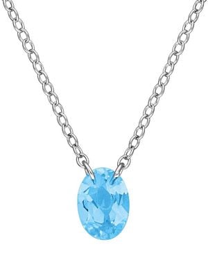 Rina Limor 0.94 Ct. Tw. Swiss Topaz Solitaire Necklace - Blue