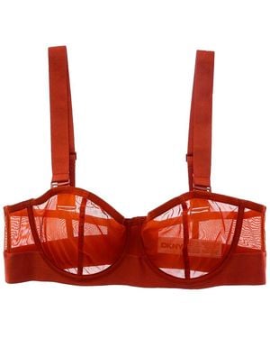 DKNY Sheers Convertible Unlined Bra - Red