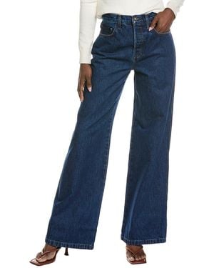 FAVORITE DAUGHTER The Masha Super High-Rise Chastain Wide Leg Jean - Blue