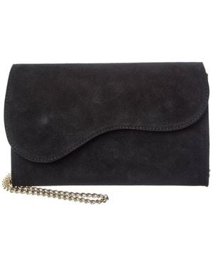 Persaman New York Dora Suede Clutch - Black