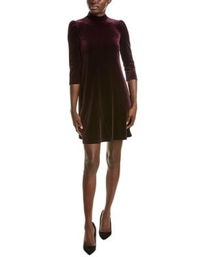 Eliza J Velvet Mini Dress - Brown