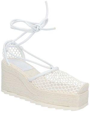 Bottega Veneta Polyester Stretch Espadrille Wedge (Authentic Pre- Loved) - White
