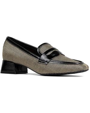 Donald J Pliner Tristinar Raffia Loafer Pump - Black