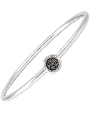 Diamond Select Cuts Steel 0.07 Ct. Tw. Diamond Bangle Bracelet - White