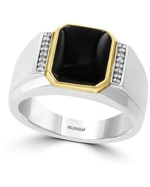 Effy Fine Jewelry 14K 2.71 Ct. Tw. Diamond & Onyx Ring - Black
