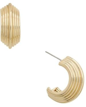 Kenneth Jay Lane Plated Hoop Earrings - Metallic