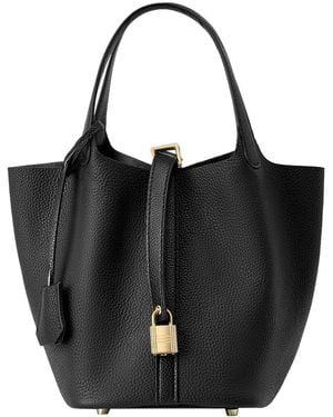 Adele Berto Leather Tote - Black